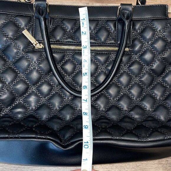 Ann Klein Womens Quilted Double‎ Handles Satchel Bag Black One Size NWOT - Picture 10 of 11